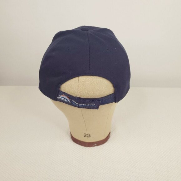 2005 SUPERBOWL XXXIX Patriots Eagles Blue Adjustable Cap Hat Jacksonville - Picture 6 of 11